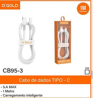 CABO USB PARA TIPO/C 3.1A-1M-DADOS