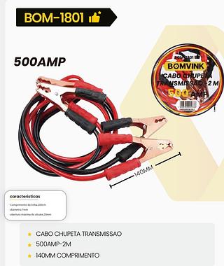 CABO CHUPETA TRANSMISSAO 500AMP-2M