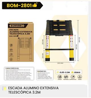 ESCADA ALUMINO EXTENSIVA TELESCÓPICA 3,2M