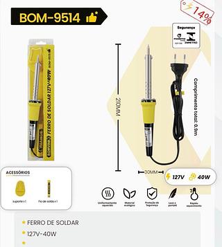 FERRO DE SOLDA 127V 30W-40W