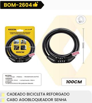 cadeados Bicicleta com senha (100cm)