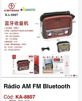 RÁDIO RETRO ANALÓGICO