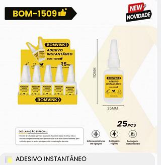 COLA ADESIVO INSTANTÂNEO