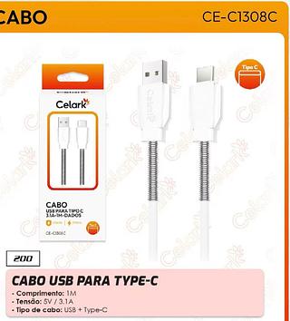 CABO USB PARA TIPO/C 3.1A-1M-DADOS