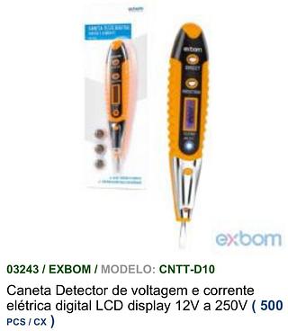 Caneta Teste Digital Tensão e Corrente