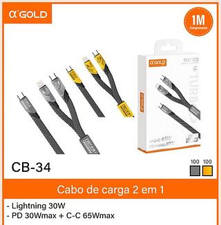 CABO TIPO-C 65W LIGHTNING 30W