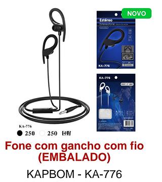 FONE com gancho com fio