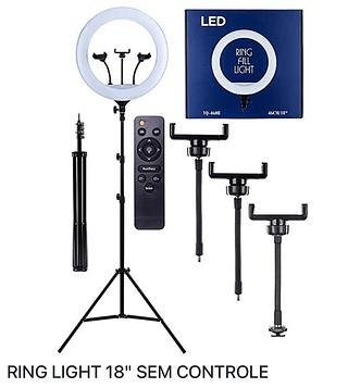 RING LIGHT 18 SEM CONTROLE