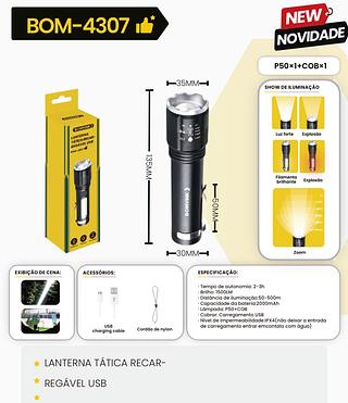 LANTERNA TATICA RECAR