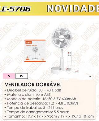 VENTILADOR DOBRÁVEL (197*197*93mm)