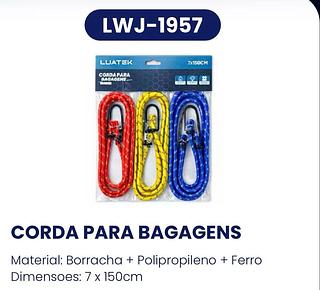 ELÁSTICO CORDA PARA BAGAGENS (com 3)