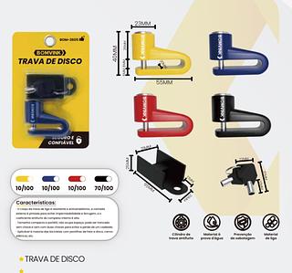 CADEADO P-Bicicleta Com Chaves Trava Disco