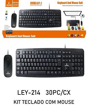 KIT TECLADO+MOUSE COM FIO