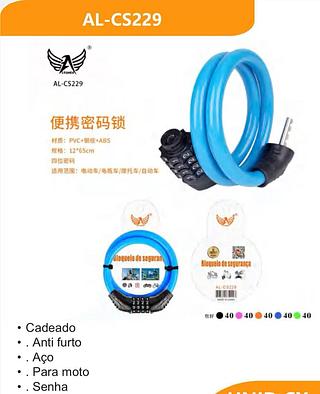 cadeados Bicicleta com senha (12*65cm)