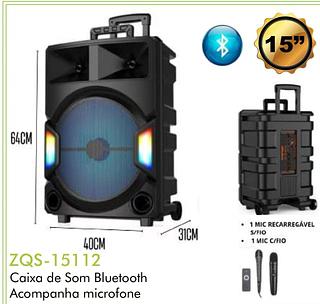 Caixa de som Bluetooth 15"
