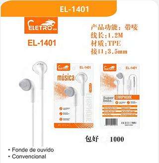 FONE DE OUVIDO FIO 1,2m