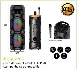 Caixa de som Bluetooth LED RGB