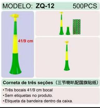 Corneta de três seções 41/9cm(Brasil) (sem garantia)