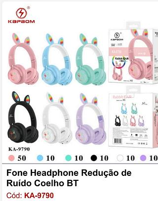 FONE Headphone Redução de Ruído Coelho BT