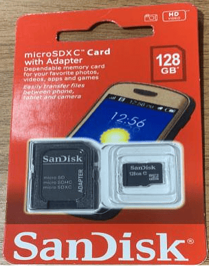 CARTÃO de memória 128GB