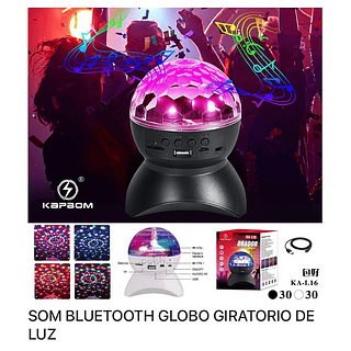 LED caixa de som globo giratorio de luz