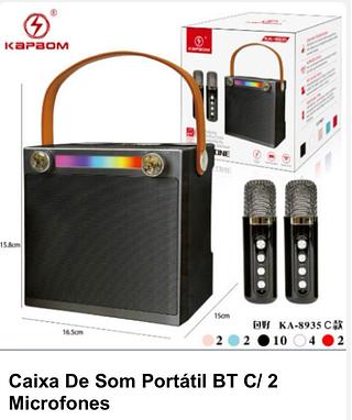 CAIXA DE SOM C/2microfone
