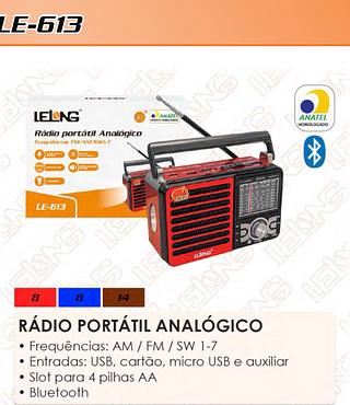 RÁDIO PORTÁTIL ANALÓGICO (AM/FM/SW 1-7)