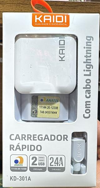 carregador 2.4A 3,1A IOS