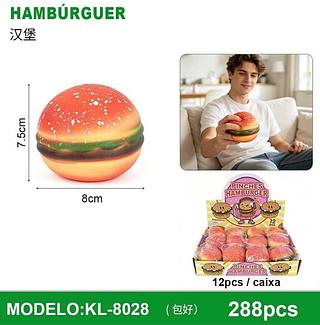 SQUISHY DE HAMBURGUER(BOX COM 12)