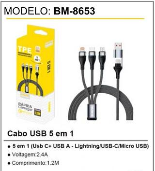 CABO USB 5 em 1